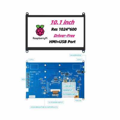 10.1 Inch IPS HDMI LCD Display with 1024×600 Resolution and Raspberry Pi Compatibility(450/800cd/m² Optional )