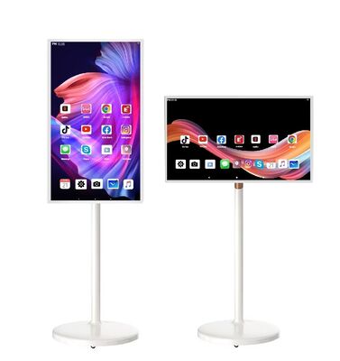 良い値段 屋内可動式 21.5/24/27/32インチ AI音声 ワイヤレス ポータブル Android インタラクティブモニター オンライン