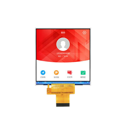 Buen precio 3.4 pulgadas de pantalla LCD cuadrada 480 * 480 Resolución pantalla táctil opcional MIPI en línea