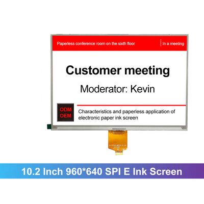 Good price 10.2 Inch E Paper Display 960*640 Resolution 24pin Low Power Consumption E Ink Screen online