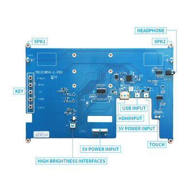 良い値段 10.1インチLVDS LCDドライバボード、5V電源、HDMI信号、マルチポイント静電容量式タッチ オンライン