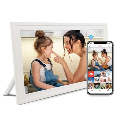 Хорошая цена 15,6-дюймовая умная WiFi облачная фоторамка, экран FHD IPS, приложение Frameo, опциональное хранилище онлайн