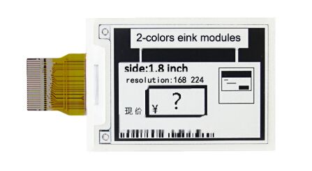 Good price 1.8 Inch E Paper E Ink Display 224×168 Resolution 24pin Low Power E Ink Display online