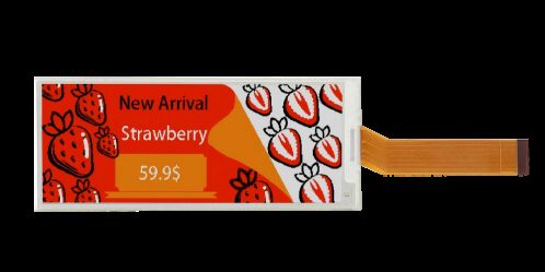 Goede prijs 4.37 inch E-papier Display 176×480 Resolutie Zwart/Wit/Rood/Geel 4-Kleur E-Ink Scherm online
