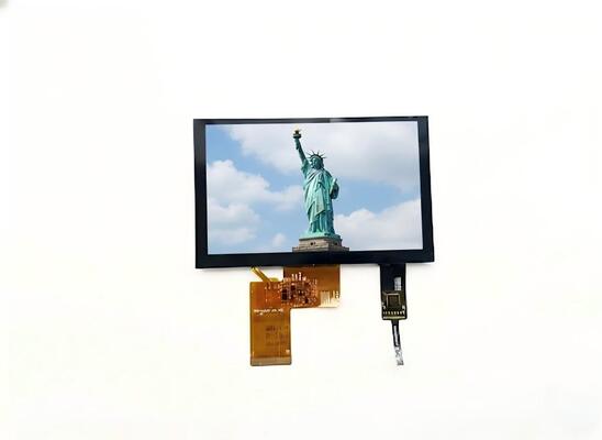 Bom preço 5.0 polegadas TFT LCD touch screen com 800x480 Resolução RGB Interface e 1000 Cd/m2 Alta luminosidade on-line