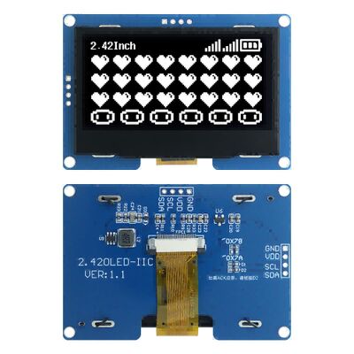 Guter Preis 2.42 Zoll 128x64 Dot Matrix OLED Display Modul mit SSD1309 I2C 4-Pin-Schnittstelle Online