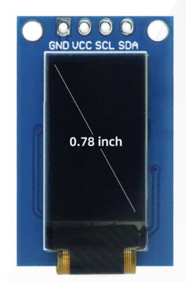 Bom preço 0.78 polegadas 80x128 Dot Matrix OLED Module SH1107 COG I2C 2-Pin 3.3~5V -40~70°C on-line