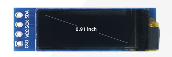 Хорошая цена 0.91 дюймовый белый OLED пассивный матричный модуль SSD1306 I2C 3.0V 6 часов просмотр онлайн
