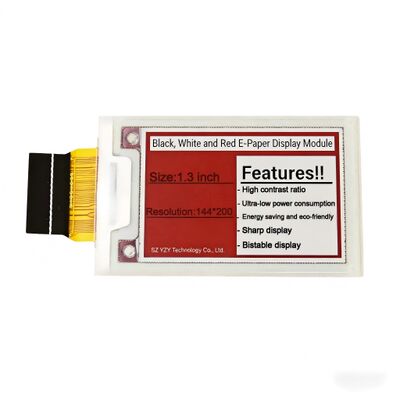 Buon prezzo YE0130S3‑X1 Modulo Display EPD da 1,3 pollici 144×200 Schermo per etichette elettroniche a bassissimo consumo in linea