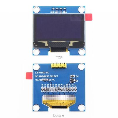 Bom preço YOK130MGI-Q1 Modulo OLED de 1,3 polegadas SH1106 Exibição com Interface IIC de Resolução 128x64 para plataformas STM32, C51, Arduino, Raspberry Pi e MSP430 on-line