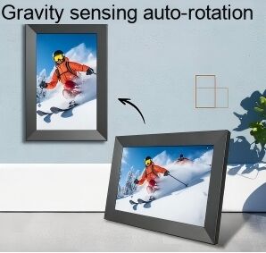 Good price 7 Inch 1024×600 WiFi Digital Photo Frame With Capacitive Touch Screen and App Upload Smart Photo Album online