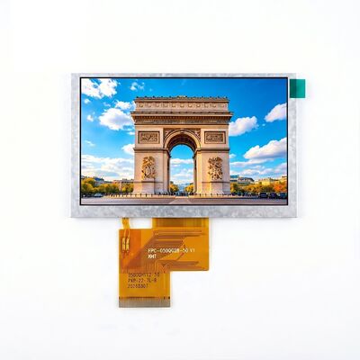 Buen precio 5.0 pulgadas Módulo LCD TFT de 800x480 600 Nits Interfaz RGB de 50 pines Display incrustado de alto brillo en línea