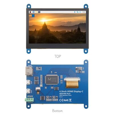 Quality 4.3 Inch IPS HDMI LCD Display with 800x480 Resolution and 5 Point Touch Screen Module factory