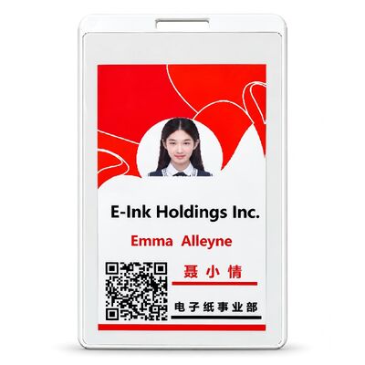 Καλή τιμή 3,7 ιντσών 240x416 Τεσσάρων Χρωμάτων WiFi E Ink Badge Επαναφορτιζόμενη Ηλεκτρονική Ετικέτα Ονόματος Ταυτότητας με Φόρτιση Τύπου C online