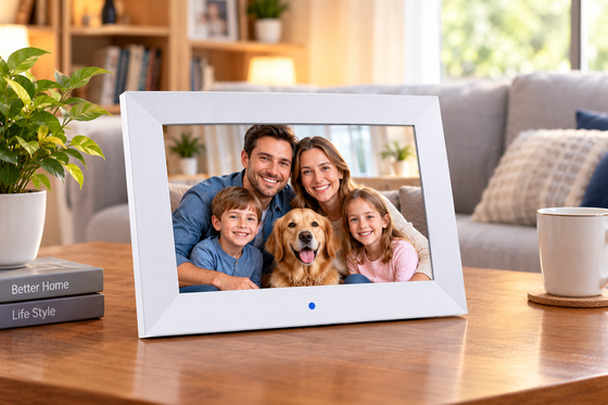 Bom preço Moldura Digital de Fotos LCD HD de 10,1 polegadas, Leitor Multimídia de Imagens, Música e Vídeo, com Controle Remoto on-line